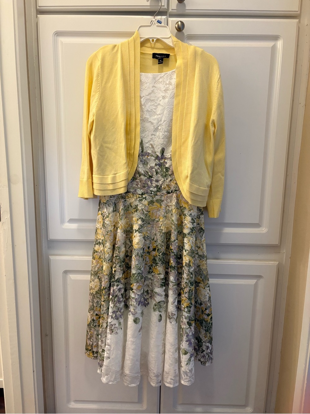 Danny & Nicole dress with RN Studio cardigan sweater